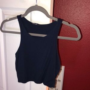 Navy blue crop top